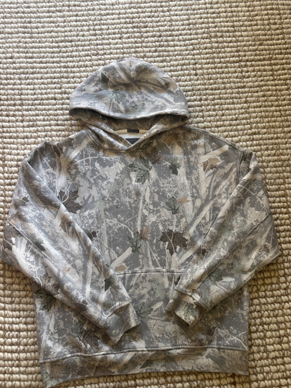 Abercrombie & Fitch Oversized Camo Hoodie - Green Taupe Print